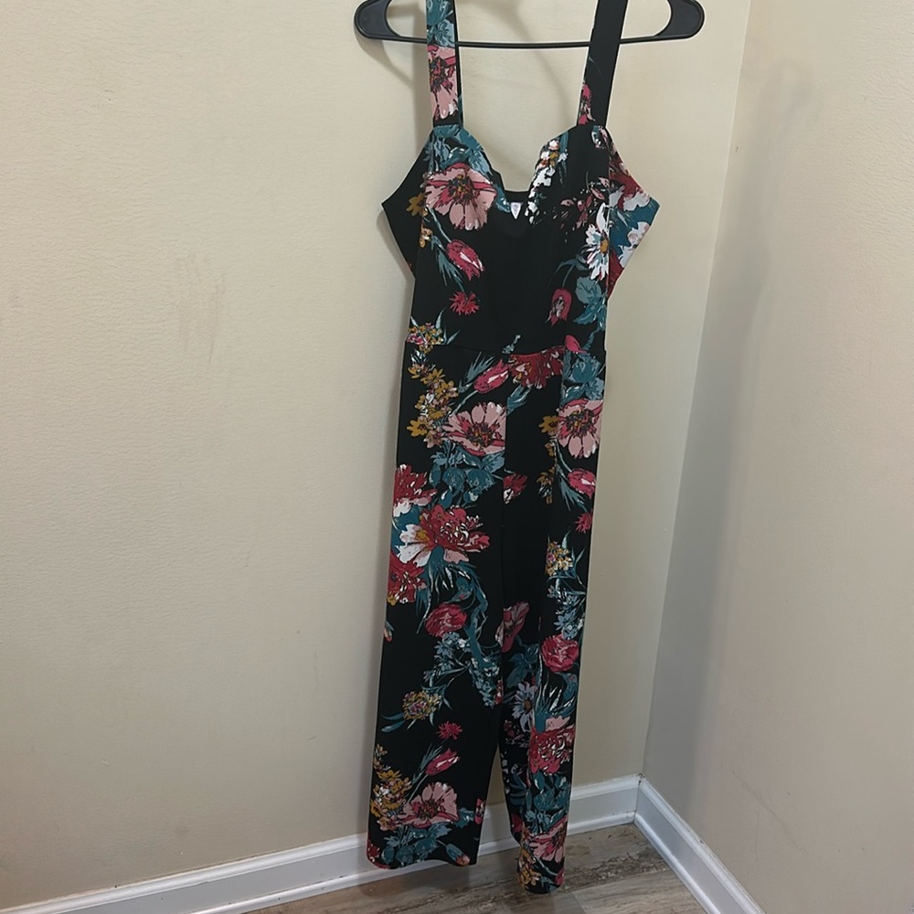 Wide leg floral jumper